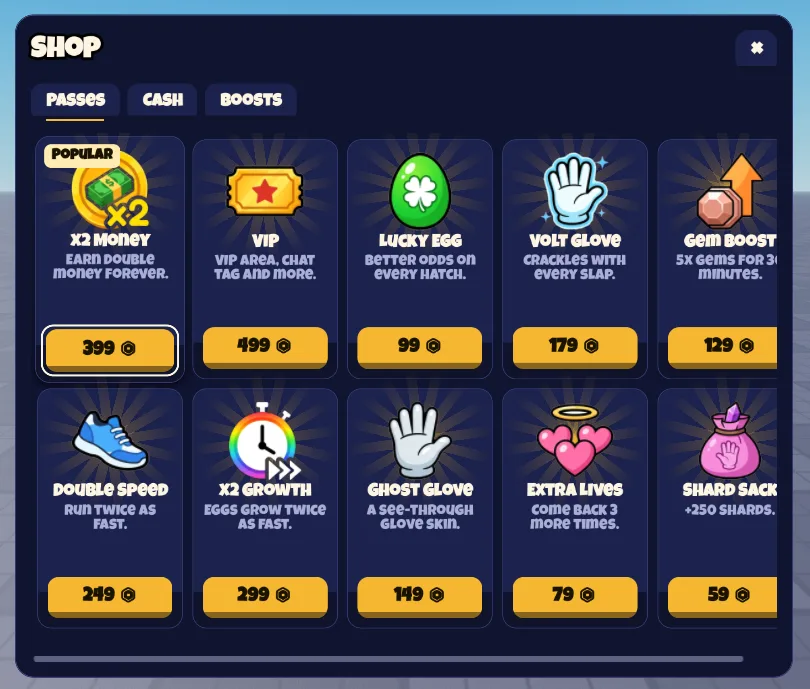 Cashier with the Arcade Style: the Strip layout, two rows that scroll sideways